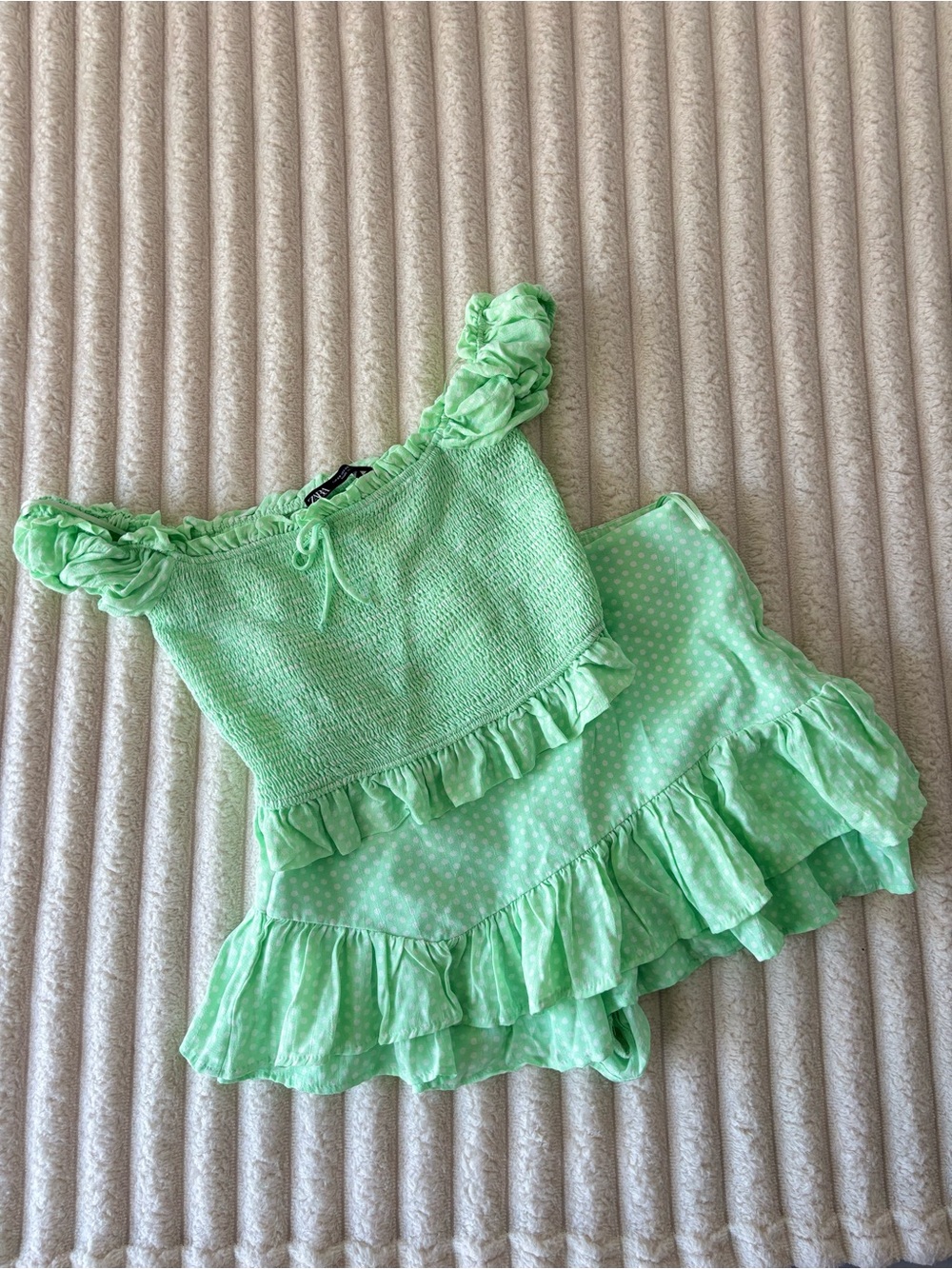 NWOT Zara Dotted Skort & Top Matching Set